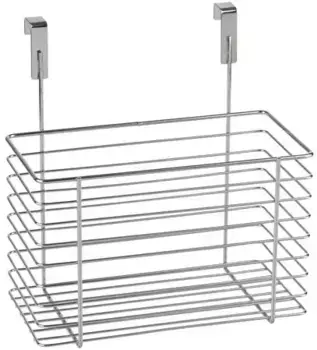 Подвесная корзина WENKO, хромированный металл, идеально подходит для высокой посуды 24х24,5х15 см, цвет Chromfarben, Polsterung: Schwarz