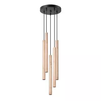 Подвесная лампа famlights, 1,75x1,75x110 см, светло-коричневый/черный