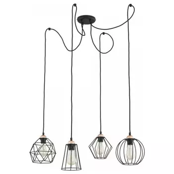 Подвесная лампа famlights, 320x320x180 см, черный/медный