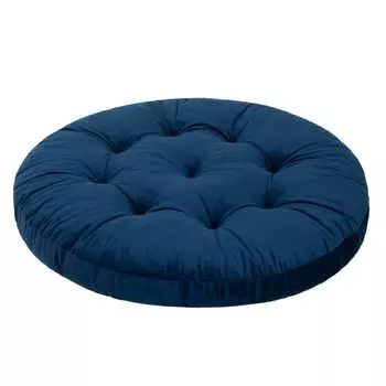 Подвесная подушка для стула, подвесное кресло-корзина, для дома и улицы, подушка, круглая, качели, подушка-качалка, подушка сиденья для стула, бархат, моющийся, синий, 92 x 92 см Hobbygarden