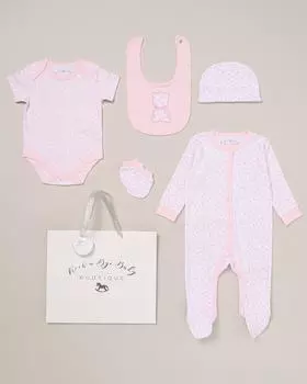 Подвесной подарочный набор из 5 предметов с цветочным принтом медведя Rock a Bye Baby, розовый