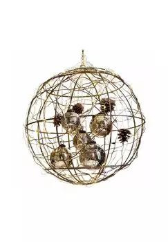 Подвесной шар с пайетками античный коричневый Loberon, antikbraun