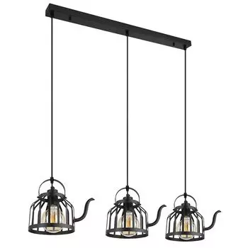 Подвесной светильник, 3 лампочки, чайник, черный, L 100 см Globo Lighting