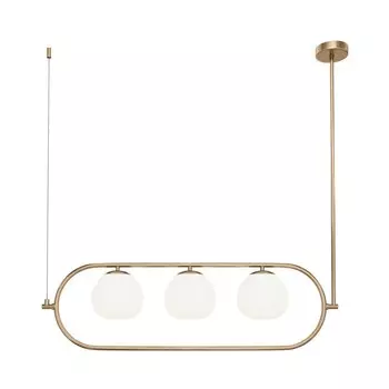 Подвесной светильник, 3 лампочки, латунные цоколи Е14, белое стекло. Maytoni GmbH