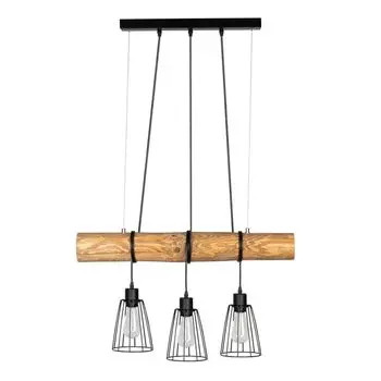 Подвесной светильник, 3 лампы, сосна, черный, L 70 см Spot Light, коричневый