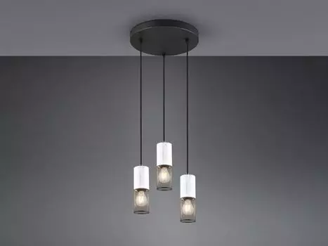 Подвесной светильник 3-пламени 28см с проволочной сеткой TRIO