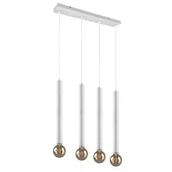 Подвесной светильник, 4 лампы, матовый белый, регулируемый по высоте, L 70см etc-shop