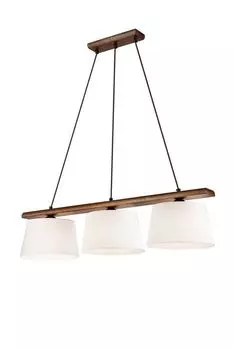 Подвесной светильник AIDA ОРЕХ ДУБ E27 Д:90см В:89см с регулируемой яркостью Lamkur, коричневый