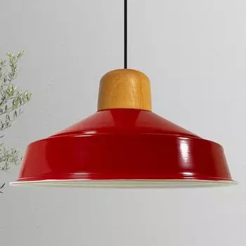 Подвесной светильник | Аслетль Индастриал | Металлический подвесной светильник, промышленный деревянный красный винтажный подвесной светильник Bamyum
