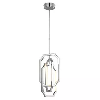 Подвесной светильник Audrie 6x3,5 Вт, светодиод, полированный никель, высота: 69,5-174,5 см, 25,7 см, 2700K, регулировка по высоте. Elstead Lighting