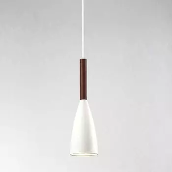 Подвесной светильник Balanda 10см с деревом, белый ретро LICHT-TREND