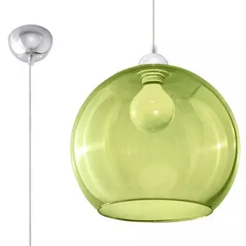 Подвесной светильник BALL зеленый 1xE27 60Вт сталь, стекло 120х30х30см Sollux Lighting