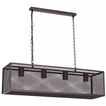 Подвесной светильник Bauhaus KAGE, коричневый металл, 4 лампы E27, подвесной светильник для гостиной, столовой, обеденного стола Licht-Erlebnisse