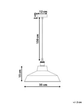 Подвесной светильник Beliani, белый