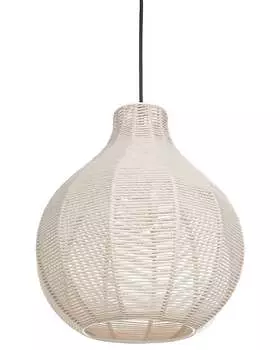 Подвесной светильник BELIANI, бежевый, абажур в виде хлопчатобумажной веревки, Japandi, натуральный стиль