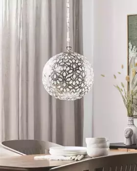 Подвесной светильник Beliani, серебряный