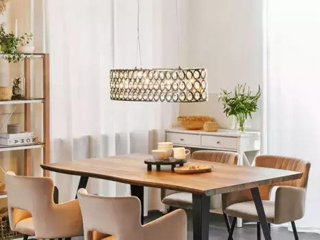 Подвесной светильник Beliani, серебряный