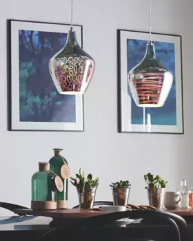 Подвесной светильник Beliani, серебряный