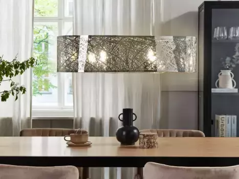 Подвесной светильник Beliani, серебряный