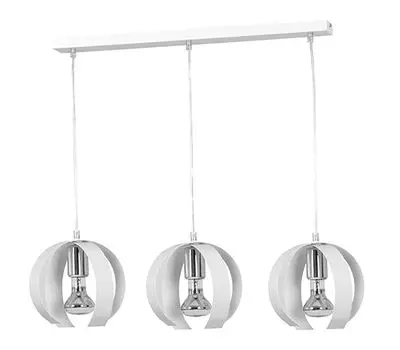 Подвесной светильник белый, 3 лампы, длина 66 см, современный дизайн, E27 DANI, подвесной светильник для обеденного стола, гостиной Licht-Erlebnisse