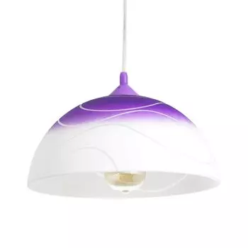 Подвесной светильник белый фиолетовый 30 см E27 стеклянный подвесной светильник для кухни, обеденного стола Licht-Erlebnisse