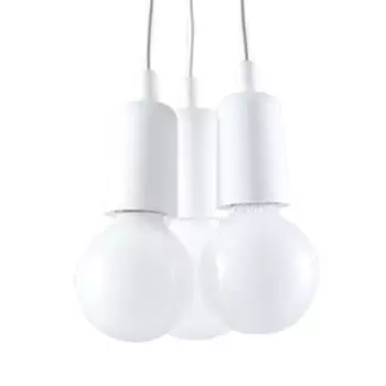 Подвесной светильник, белый, ПВХ, 3 лампы, В 90 см etc-shop