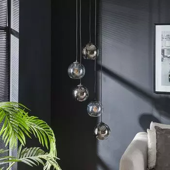 Подвесной светильник Bubbles с 5 лампочками WohnAura, черный