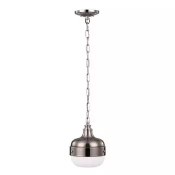 Подвесной светильник Cadence, матовая сталь и полированный никель, 1 лампочка Elstead Lighting