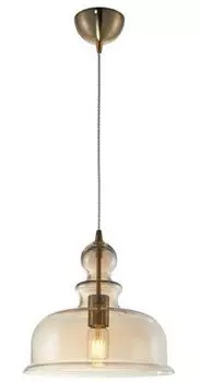 Подвесной светильник Casa Padrino бронза/янтарь 29,7 x В. 29,9 см - подвесной светильник с круглым стеклянным абажуром
