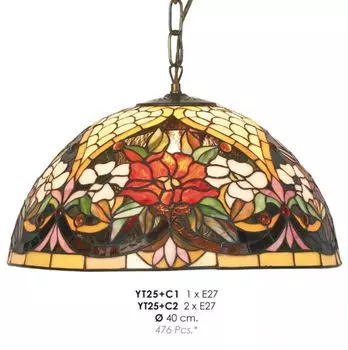 Подвесной светильник Casa Padrino Tiffany 40 см - подвесной светильник Tiffany ручной работы, количество патронов: 1 лампочка