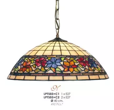 Подвесной светильник Casa Padrino Tiffany 40 см - Подвесной светильник Tiffany - Светильники Tiffany, количество патронов: 1 лампочка