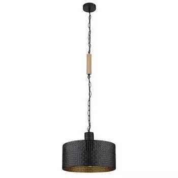 Подвесной светильник, черно-золотой, 1 лампочка, В 120 см. etc-shop, черный