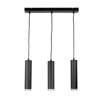 Подвесной светильник черный 3 пламени для столовой, обеденного стола, подвесной светильник Licht-Erlebnisse