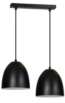 Подвесной светильник, черный, белый, металлический, регулируемый, 2x E27, элегантный ретро-светильник ANNIE для столовой и кухни Licht-Erlebnisse