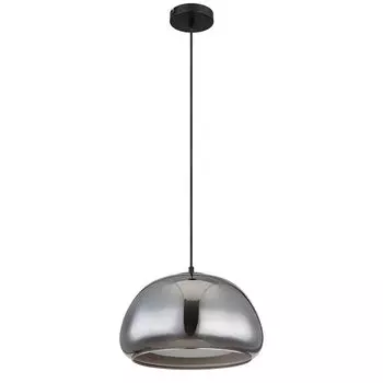 Подвесной светильник, черный металл, дымчатое стекло, H 120см. Globo Lighting