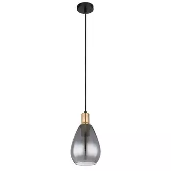 Подвесной светильник, черный металл, дымчатое стекло, H 120 см Globo Lighting