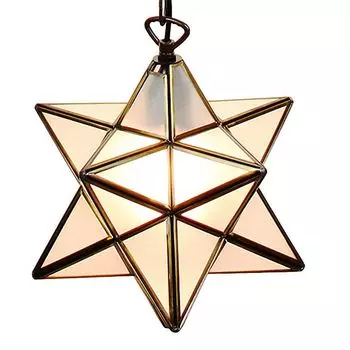 Подвесной светильник Clayre & Eef Tiffany 31x31 см белый стекло металл Clayre&Eef