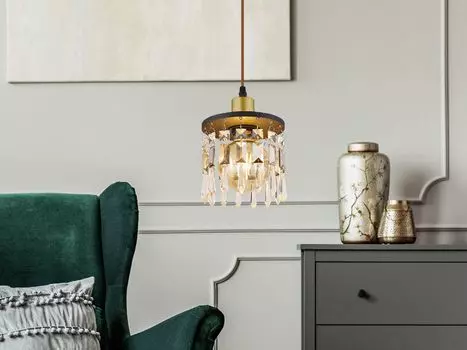 Подвесной светильник COMMA стекло, 1 лампочка 15см Globo Lighting
