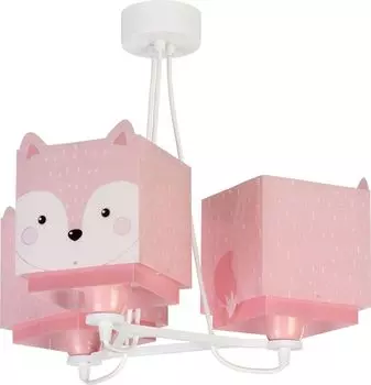 Подвесной светильник Dalber для детской комнаты Little Fox, розовый, 3 лампы E27, красный
