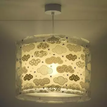 Подвесной светильник Dalber в детскую комнату Clouds серого цвета E27 [Бывшее в употреблении - ], серый