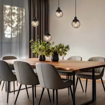 Подвесной светильник, дерево, черный, коричневый, H 165 см Globo Lighting