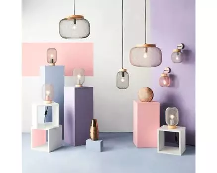 Подвесной светильник дерево/металл/стекло 1 лампочка Вx 1120x160 мм Giada черный/дымчатое стекло BRILLIANT