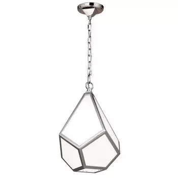 Подвесной светильник Diamond, полированный никель и опаловое стекло, маленький Elstead Lighting