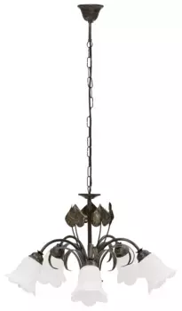 Подвесной светильник для дома "Лизанна", 5 лампочек, лампа Е14 | без лампочек Home affaire 66 см, коричневый/золотой