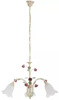 Подвесной светильник для дома "ROSA", 3 лампочки, лампа E14 | без лампочки, подвесной светильник, подвесной светильник Home affaire 13 см, Высота: 40 см, слоновая кость/зеленый/красный