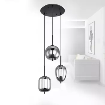 Подвесной светильник для столовой, подвесной светильник для гостиной, черный, с тканью для ухода bmf-versand