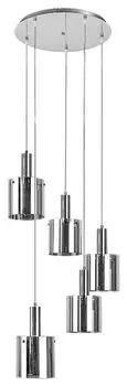 Подвесной светильник Donati хромированное тонированное стекло E27 5x MAX 40W L:160см 42см с диммированием Rabalux