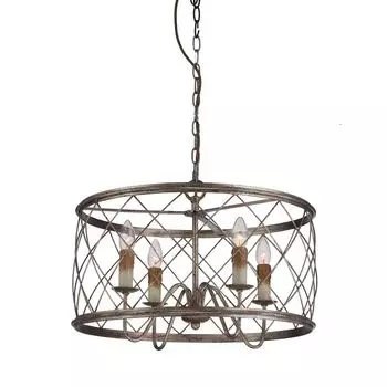 Подвесной светильник Dury, серебро, 4 лампочки Elstead Lighting