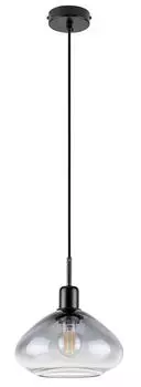 Подвесной светильник DVORA металл, матовое черное стекло, тонированное E27 1 X макс. 40 Вт В: 150 см 22 см с диммированием Rabalux