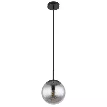 Подвесной светильник, дымчатое стекло, эффект звезды, регулируется по высоте. etc-shop, черный